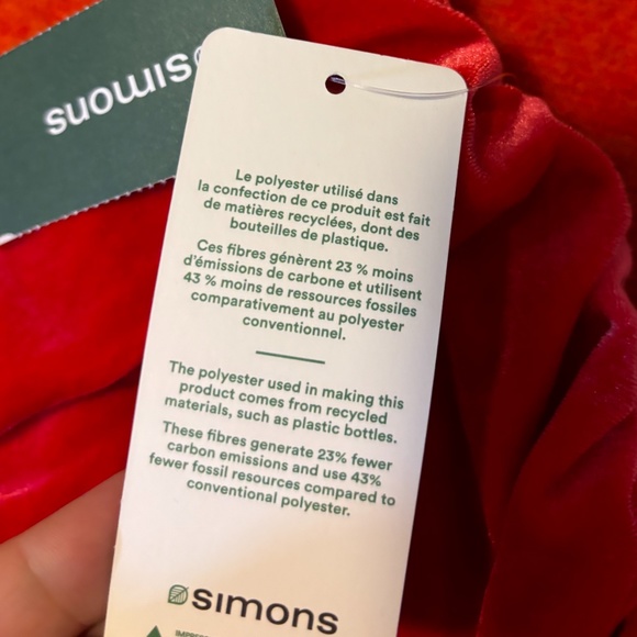 Red velvet wrap stretchy mini skirt NWT - Picture 8 of 13